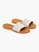 Σανδάλια δερμάτινα με boho σχέδιο estil - Μπεζ - thefashionproject.gr - Estil - 19019003002