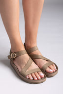 Σανδάλια δερμάτινα με δέσιμο EMMA FANTASY SANDALS
