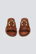 Σανδάλια δερμάτινα με διακοσμητικό Iris Sandals - Ταμπά - thefashionproject.gr - IRIS - 24215007003