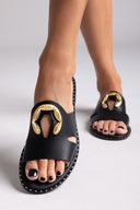 Σανδάλια δερμάτινα με διακοσμητικό Iris Sandals