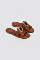 Σανδάλια δερμάτινα με διακοσμητικό Iris Sandals