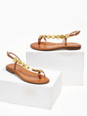 Σανδάλια δερμάτινα με διακοσμητικό Iris Sandals