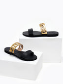Σανδάλια δερμάτινα με διάτρητη φάσα Iris Sandals