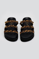 Σανδάλια δερμάτινα με έντονα τρουκς ATENEO - Leopard - thefashionproject.gr - ATENEO