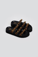 Σανδάλια δερμάτινα με έντονα τρουκς ATENEO - Leopard - thefashionproject.gr - ATENEO
