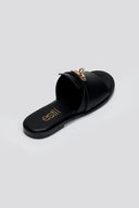 Σανδάλια δερμάτινα με φαρδιά φάσα Estil - Μαύρο - thefashionproject.gr - Estil - 23431002002