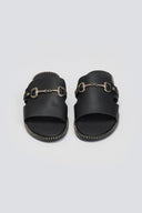 Σανδάλια δερμάτινα με φαρδιά φάσα Estil - Μαύρο - thefashionproject.gr - Estil - 24011002002