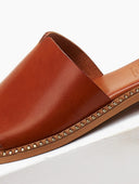 Σανδάλια δερμάτινα με φαρδιά φάσα TFP - Ταμπά - thefashionproject.gr - TFP