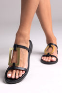 Σανδάλια δερμάτινα με γεωμετρικά σχήματα Iris Sandals