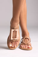 Σανδάλια δερμάτινα με γεωμετρικά σχήματα Iris Sandals
