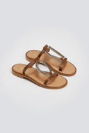 Σανδάλια δερμάτινα με γεωμετρικά σχήματα Iris Sandals