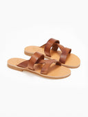 Σανδάλια δερμάτινα με ιδιαίτερες φάσες Iris Sandals - Καφέ - thefashionproject.gr - IRIS