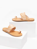 Σανδάλια δερμάτινα με ιδιαίτερη φάσα Iris Sandals - Φυσικό - thefashionproject.gr - IRIS