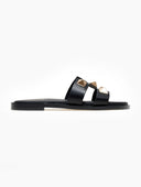 Σανδάλια δερμάτινα με καρφιά Estil - Μαύρο - thefashionproject.gr - Estil