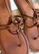 Σανδάλια δερμάτινα με κοκκάλινο σχέδιο Iris sandals - Καφέ - thefashionproject.gr - IRIS