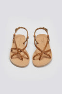 Σανδάλια δερμάτινα με κοτσιδάκια Tfp - Ταμπά - thefashionproject.gr - TFP - 24223007003