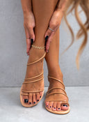 Σανδάλια δερμάτινα με λεπτά λουράκια Iris Sandals