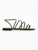 Σανδάλια δερμάτινα με λεπτά λουράκια Iris Sandals - Μαύρο - thefashionproject.gr - IRIS