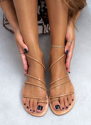 Σανδάλια δερμάτινα με λεπτά λουράκια Iris Sandals
