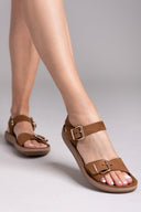 Σανδάλια δερμάτινα με μπαρέτα PANAGIOTA FANTASY SANDALS - Ταμπά - thefashionproject.gr - FANTASY SANDALS