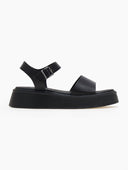 Σανδάλια δερμάτινα με μπαρέτα Ragazza 01234 - Μαύρο - thefashionproject.gr - RAGAZZA