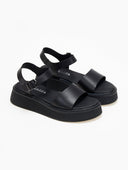 Σανδάλια δερμάτινα με μπαρέτα Ragazza 01234 - Μαύρο - thefashionproject.gr - RAGAZZA