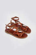 Σανδάλια δερμάτινα με μπαρέτα Tfp - Καφέ - thefashionproject.gr - TFP - 24208036003