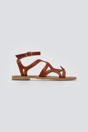 Σανδάλια δερμάτινα με μπαρέτα Tfp - Καφέ - thefashionproject.gr - TFP - 24208036003