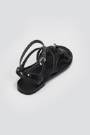 Σανδάλια δερμάτινα με μπαρέτα Tfp - Μαύρο - thefashionproject.gr - TFP - 24208002003