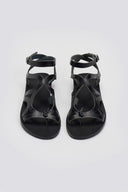 Σανδάλια δερμάτινα με μπαρέτα Tfp - Μαύρο - thefashionproject.gr - TFP - 24208002003