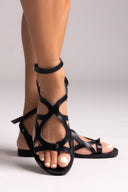Σανδάλια δερμάτινα με μπαρέτα Tfp - Μαύρο - thefashionproject.gr - TFP - 24208002003