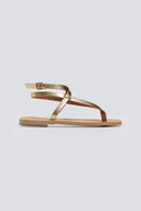 Σανδάλια δερμάτινα με μπαρέτα Tfp - Χρυσό - thefashionproject.gr - TFP - 24207009003