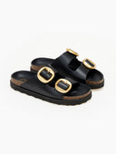 Σανδάλια δερμάτινα με oversize τοκάδες ATENEO
