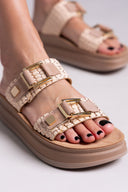 Σανδάλια δερμάτινα με pattern ADELITA FANTASY SANDALS