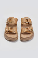 Σανδάλια δερμάτινα με pattern ADELITA FANTASY SANDALS - Κάμελ - thefashionproject.gr - FANTASY SANDALS