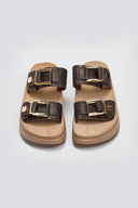 Σανδάλια δερμάτινα με pattern ψάθα ADELITA FANTASY SANDALS