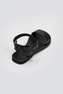 Σανδάλια δερμάτινα με print Estil - Μαύρο - thefashionproject.gr - Estil - 24251002002