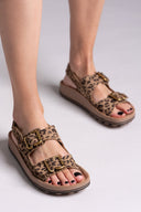 Σανδάλια δερμάτινα με print FABIOLA FANTASY SANDALS