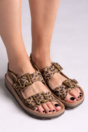Σανδάλια δερμάτινα με print FABIOLA FANTASY SANDALS