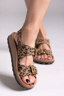 Σανδάλια δερμάτινα με print FABIOLA FANTASY SANDALS