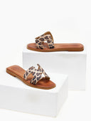 Σανδάλια δερμάτινα με print Iris Sandals