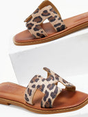 Σανδάλια δερμάτινα με print Iris Sandals