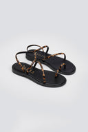 Σανδάλια δερμάτινα με print Iris Sandals