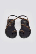 Σανδάλια δερμάτινα με print Iris Sandals