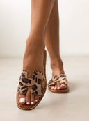 Σανδάλια δερμάτινα με print Iris Sandals - Leopard - thefashionproject.gr - IRIS - 22400032002