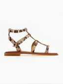 Σανδάλια δερμάτινα με print Iris Sandals - Leopard - thefashionproject.gr - IRIS