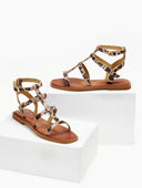 Σανδάλια δερμάτινα με print Iris Sandals - Leopard - thefashionproject.gr - IRIS