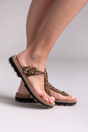 Σανδάλια δερμάτινα με print MIRABELLA FANTASY SANDALS
