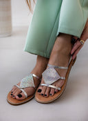 Σανδάλια δερμάτινα με στρας Iris Sandals