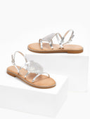 Σανδάλια δερμάτινα με στρας Iris Sandals